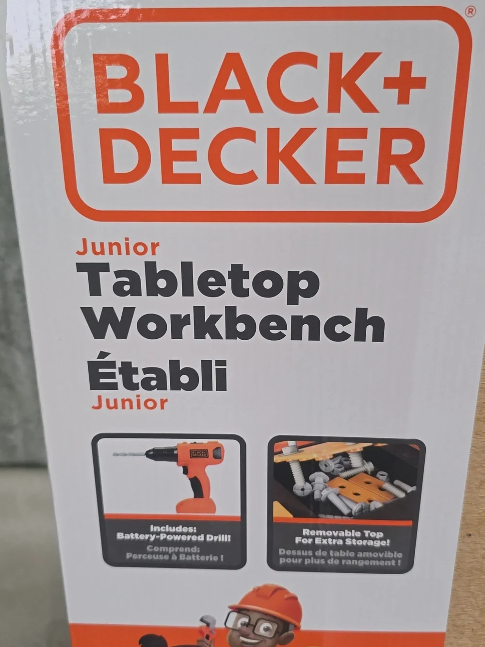 BLACK+DECKER Junior Tabletop Workbench - Orange and Black 40pcs New